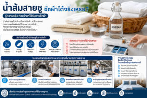 น้ำส้มสายชูซักผ้า ซักผ้าอุตสาหกรรม ซักผ้าโรงแรม