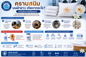 คราบสนิม บริการซักผ้าโรงแรม ซักผ้าอุตสาหกรรม